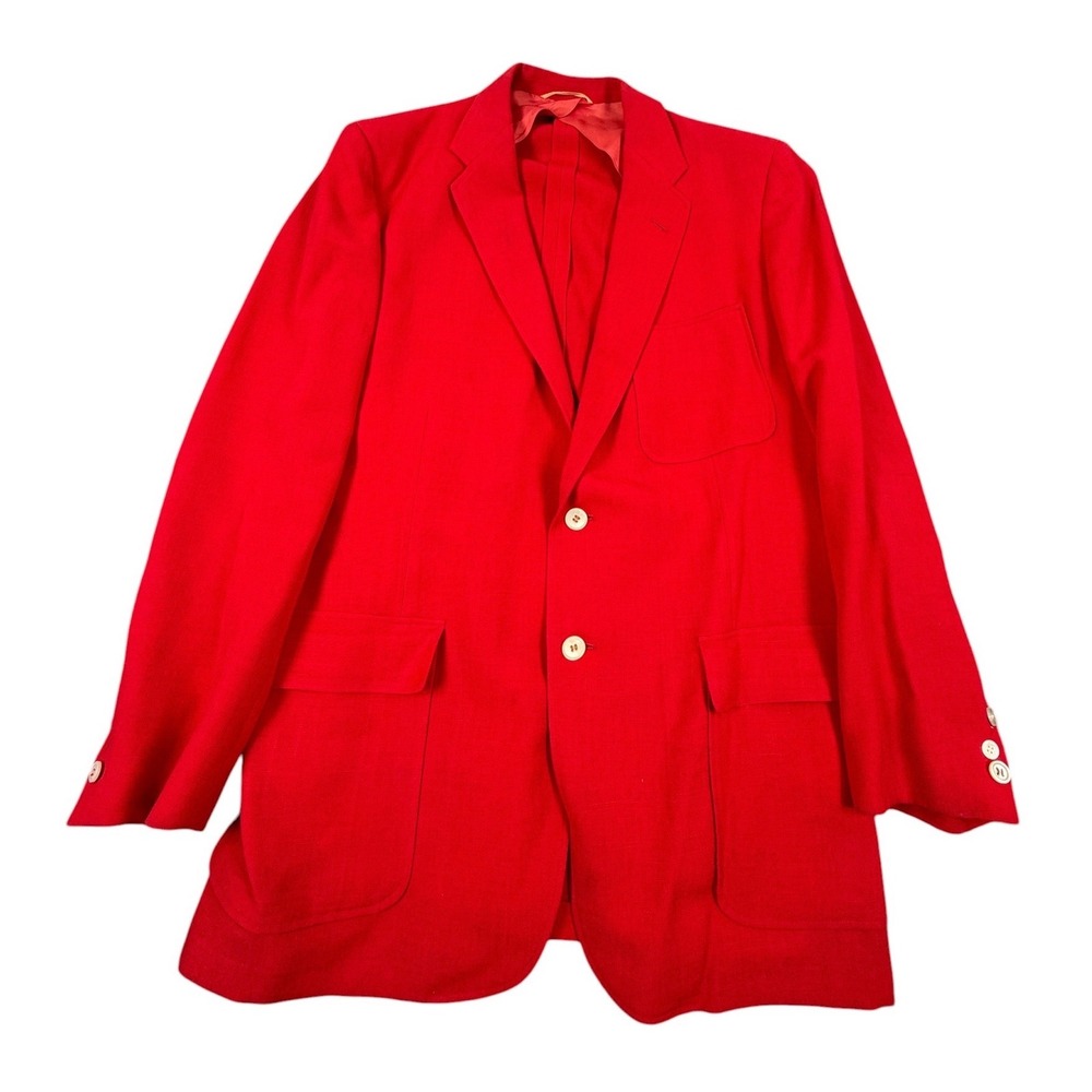 1950s Palm Beach 40R Luxury Lined Blazer Mens Red Rockabilly Hollywood